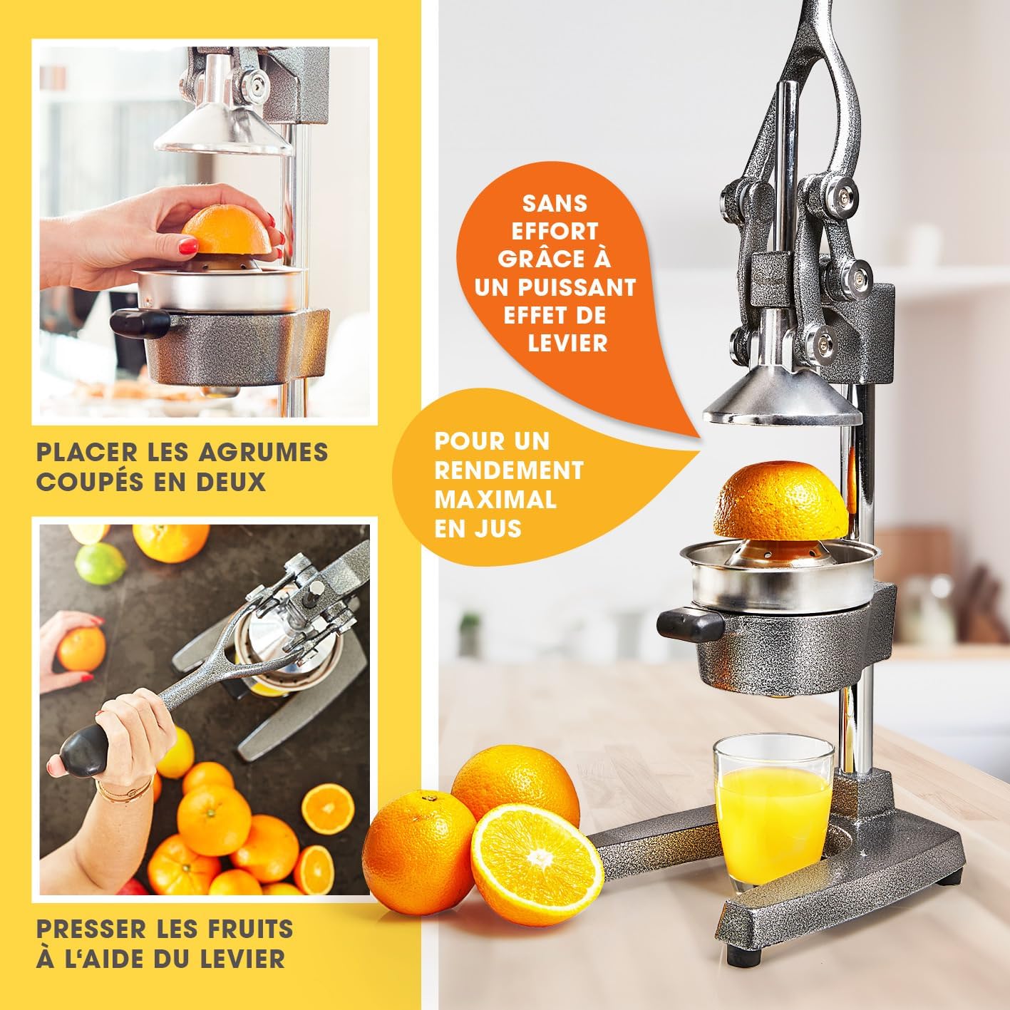 Presse-agrumes en acier inoxydable 🍋🍊